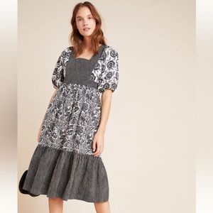Anthropologie Adrienne Flounced Midi Dress - NWOT